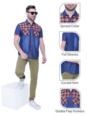 Men's half sleeve casual denim shirt | jeans shirt for men 5