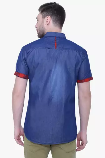 Men's half sleeve casual denim shirt | jeans shirt for men