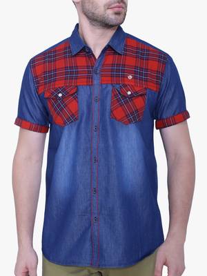 Men's half sleeve casual denim shirt | jeans shirt for men 4