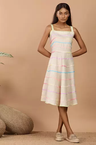 Beige the spaghetti dress