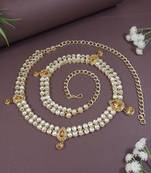  traditional ethnic kundan & stone adjustable kamarband/belly chain/kandora/waist belt