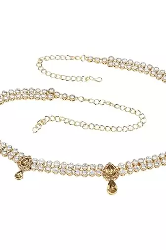  traditional ethnic kundan & stone adjustable kamarband/belly chain/kandora/waist belt