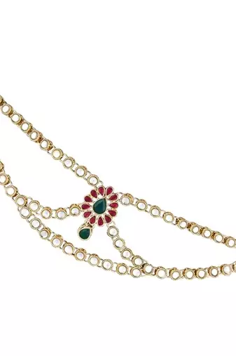 traditional ethnic kundan & stone adjustable kamarband/belly chain/kandora/waist belt