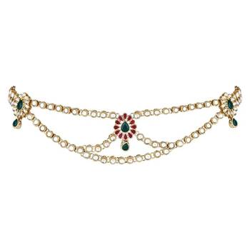 traditional ethnic kundan & stone adjustable kamarband/belly chain/kandora/waist belt 4
