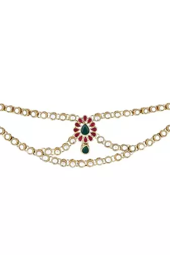 traditional ethnic kundan & stone adjustable kamarband/belly chain/kandora/waist belt