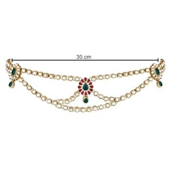 traditional ethnic kundan & stone adjustable kamarband/belly chain/kandora/waist belt 5