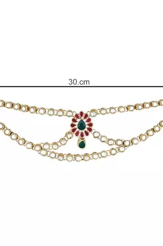 traditional ethnic kundan & stone adjustable kamarband/belly chain/kandora/waist belt