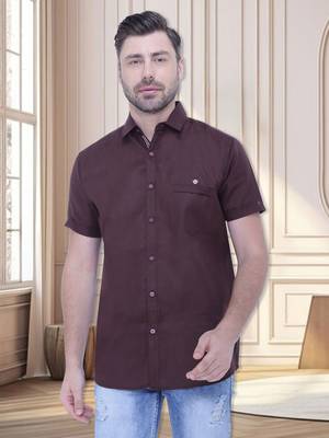 Men's linen blend casual shirt | half sleeves shirt for men 1