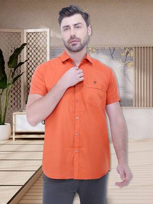 Men's linen blend casual shirt | half sleeves shirt for men 1