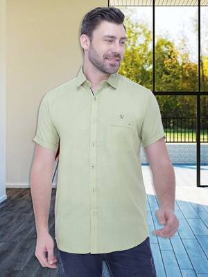 Men's linen blend casual shirt | half sleeves shirt for men 1