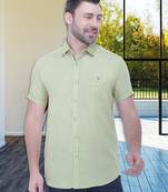 Men's linen blend casual shirt | half sleeves shirt for men
