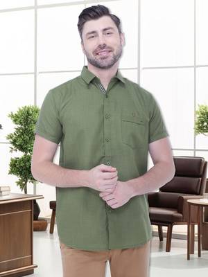 Men's linen blend casual shirt | half sleeves shirt for men 1