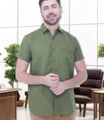 Men's linen blend casual shirt | half sleeves shirt for men