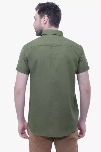 Men's linen blend casual shirt | half sleeves shirt for men
