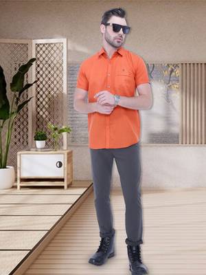 Men's linen blend casual shirt | half sleeves shirt for men 3