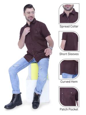 Men's linen blend casual shirt | half sleeves shirt for men 5