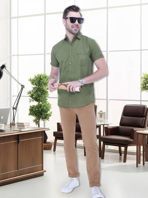 Men's linen blend casual shirt | half sleeves shirt for men 3