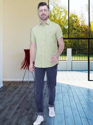 Men's linen blend casual shirt | half sleeves shirt for men 3