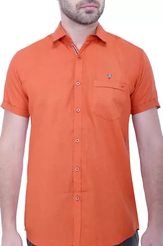 Men's linen blend casual shirt | half sleeves shirt for men