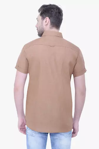 Men's linen blend casual shirt | half sleeves shirt for men