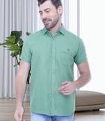Men's linen blend casual shirt | half sleeves shirt for men
