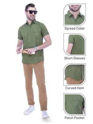 Men's linen blend casual shirt | half sleeves shirt for men 5