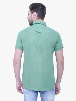 Men's linen blend casual shirt | half sleeves shirt for men 2