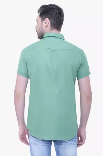 Men's linen blend casual shirt | half sleeves shirt for men