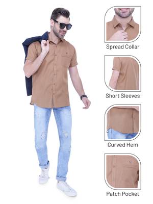 Men's linen blend casual shirt | half sleeves shirt for men 5