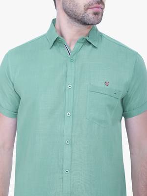 Men's linen blend casual shirt | half sleeves shirt for men 4