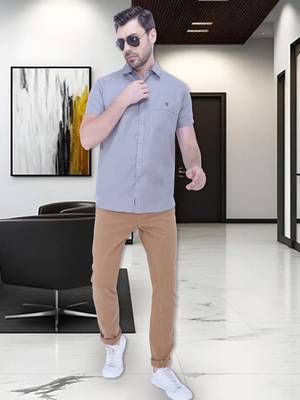 Men's linen blend casual shirt | half sleeves shirt for men 3