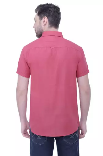 Men's linen blend casual shirt | half sleeves shirt for men