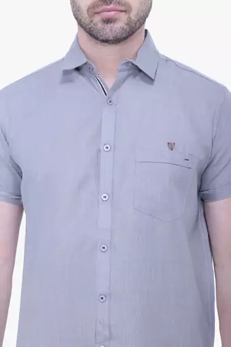 Men's linen blend casual shirt | half sleeves shirt for men