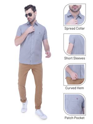 Men's linen blend casual shirt | half sleeves shirt for men 5