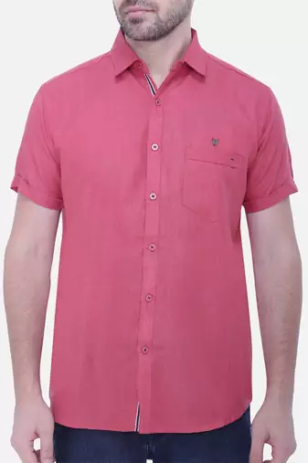 Men's linen blend casual shirt | half sleeves shirt for men