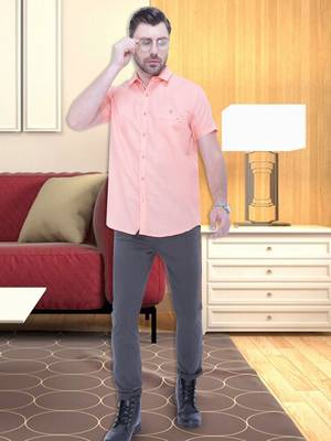 Men's linen blend casual shirt | half sleeves shirt for men 3