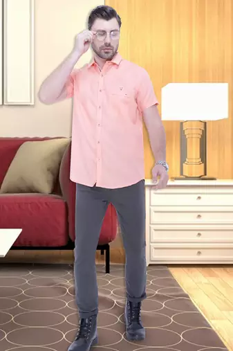 Men's linen blend casual shirt | half sleeves shirt for men
