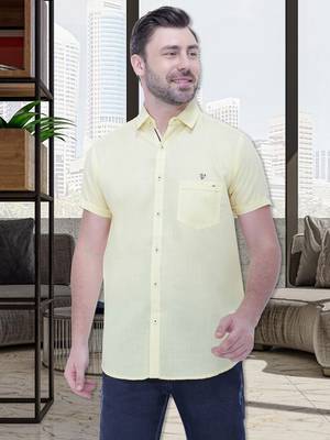 Men's linen blend casual shirt | half sleeves shirt for men 1
