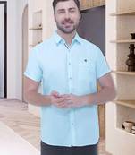 Men's linen blend casual shirt | half sleeves shirt for men