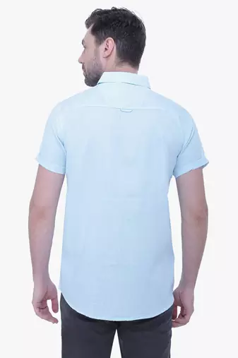 Men's linen blend casual shirt | half sleeves shirt for men