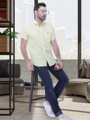 Men's linen blend casual shirt | half sleeves shirt for men 3