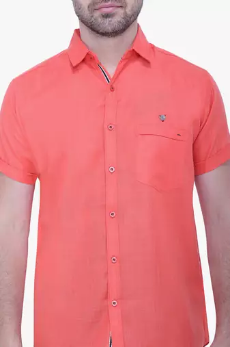 Men's linen blend casual shirt | half sleeves shirt for men