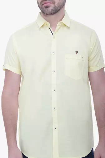 Men's linen blend casual shirt | half sleeves shirt for men