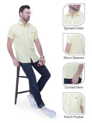Men's linen blend casual shirt | half sleeves shirt for men 5