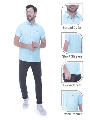 Men's linen blend casual shirt | half sleeves shirt for men 5