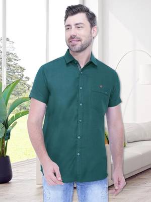 Men's linen blend casual shirt | half sleeves shirt for men 1
