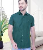 Men's linen blend casual shirt | half sleeves shirt for men