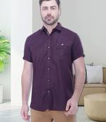 Men's linen blend casual shirt | half sleeves shirt for men