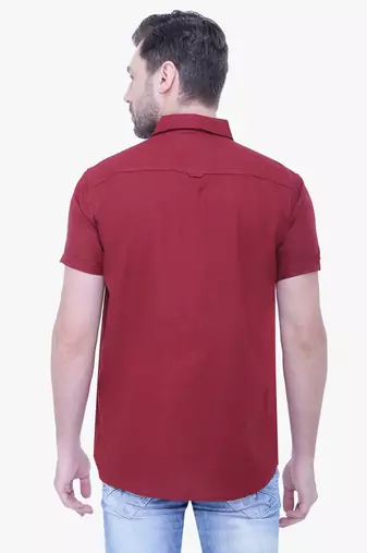 Men's linen blend casual shirt | half sleeves shirt for men