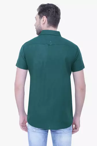 Men's linen blend casual shirt | half sleeves shirt for men